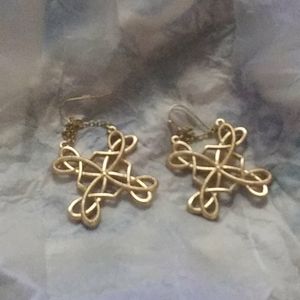 Pink hope ribbon power earrings